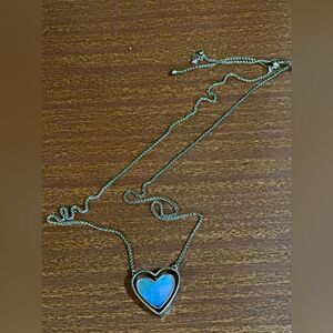 Lucky heart 2 toned flip necklace